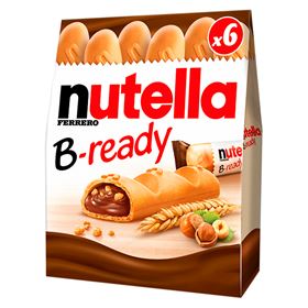 NUTELLA B-READY WAFECER MIT HASELNÜSSEN UND KAKAO UND CRISPS 22 G 6 STÜCK 16 PACKUNGEN