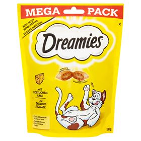 DREAMIES ERGÄNZUNGSFUTTER FÜR ERWACHSENE KATZEN UND KÄTZCHEN MIT KÄSE 180 G