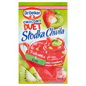 DR.OETKER SWEET MOMENT FRUIT DUET JAHODOVO-KIWI ŽELÉ S KOUSKY OVOCE 32 G