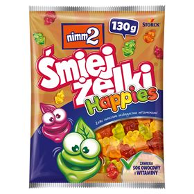NIMM2 ŚMIEJŻELKI HAPPIES FRUCHTGUMMIES ANGEREICHERT MIT VITAMINEN 130 G 24 STÜCK