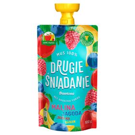 DAWTONA ZWEITES FRÜHSTÜCK MOUSSE 100 % HIMBEER-BEERE-APFEL-BANANE 100 G