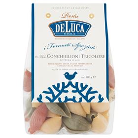DE LUCA PASTA CONCHIGLIONI TRICOLORE 500 G