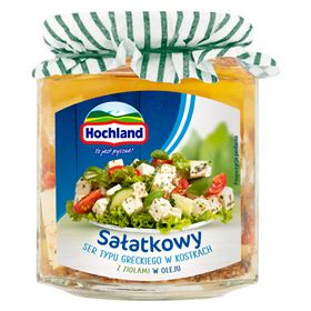 SALADE DE FROMAGE HOCHLAND À LA GRECQUE AUX OLIVES, OLIVES ET HERBES 300 G