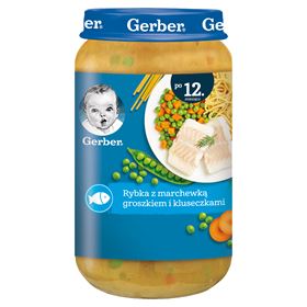 GERBER JUNIOR RYBKA S MRKVÍ, HRÁŠKEM A KNEDLÍČKY OD 12 MĚSÍCŮ 250 G