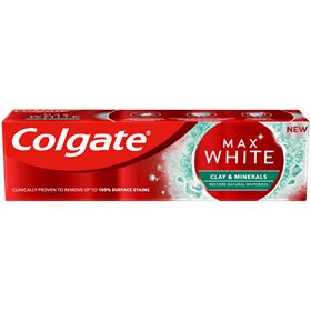 COLGATE MAX WHITE CLAY &amp; MINERALS TOOTHPASTE 75ML