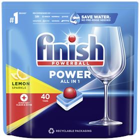 FINISH POWER LEMON TABLET PENCUCI 640 G (40 BIJI) 5 BUNGKUS