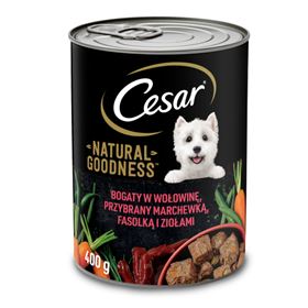CESAR NATURAL GOODNESS NASSFUTTER FÜR HUNDE REICH AN RIND 400 G
