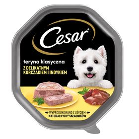 CESAR NASSFUTTER FÜR HUNDE KLASSISCHES TERINE MIT ZARTEM HÜHNCHEN UND TRUTHAHN 150 G