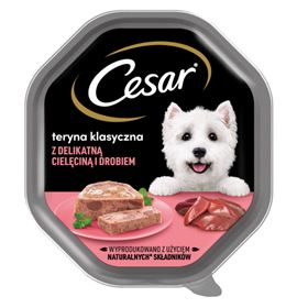 CESAR NASSFUTTER FÜR HUNDE TERRY CLASSIC MIT ZARTEM KALB- UND GEFLÜGEL 150 G