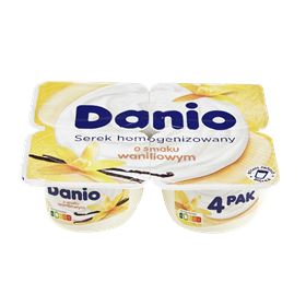 DANIO HOMOGENISIERTER KÄSE VANILLEGESCHMACK 520 G (4 X 130 G)