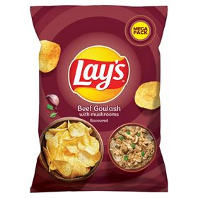 LAY'S KARTOFFELCHIPS RINDEREINTOPF MIT PILZEN 215 G 14 STÜCK