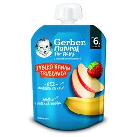 GERBER DESERK APFEL BANANE ERDBEERE 80 G