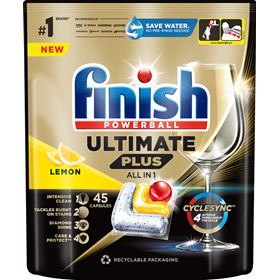 FINISH ULTIMATE PLUS CITRONKAPSEL TIL OPVASKEMASKINE 45 ST
