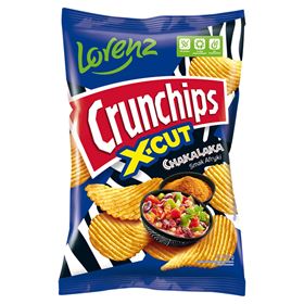 CRUNCHIPS X-CUT KARTOFFELCHIPS MIT CHAKALAKA-GESCHMACK 140 G 10 STÜCK