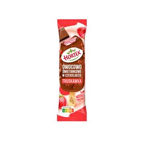 HORTEX FRUCHT- UND CREME-EIS ERDBEERE IN WEISSER SCHOKOLADE 120 ML 24 STÜCK