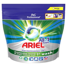 ARIEL PROFESSIONAL ALL-IN-1 PODS KAPSLY S TEKUTÝM ČISTÍCÍM PROSTŘEDKEM PRAVIDELNĚ 80 KAPSLÍ