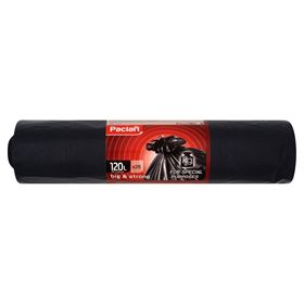 PACLAN BIG &amp; STRONG RESISTANT GARBAGE BAGS 120 L 25 PIECES BLACK
