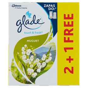 GLADE BY BRISE ONE TOUCH MINI SPRAY ลิลลี่ออฟเดอะวัลเลย์ ลูฟเทอร์เฟรชเชอร์ 3 X 10 ML