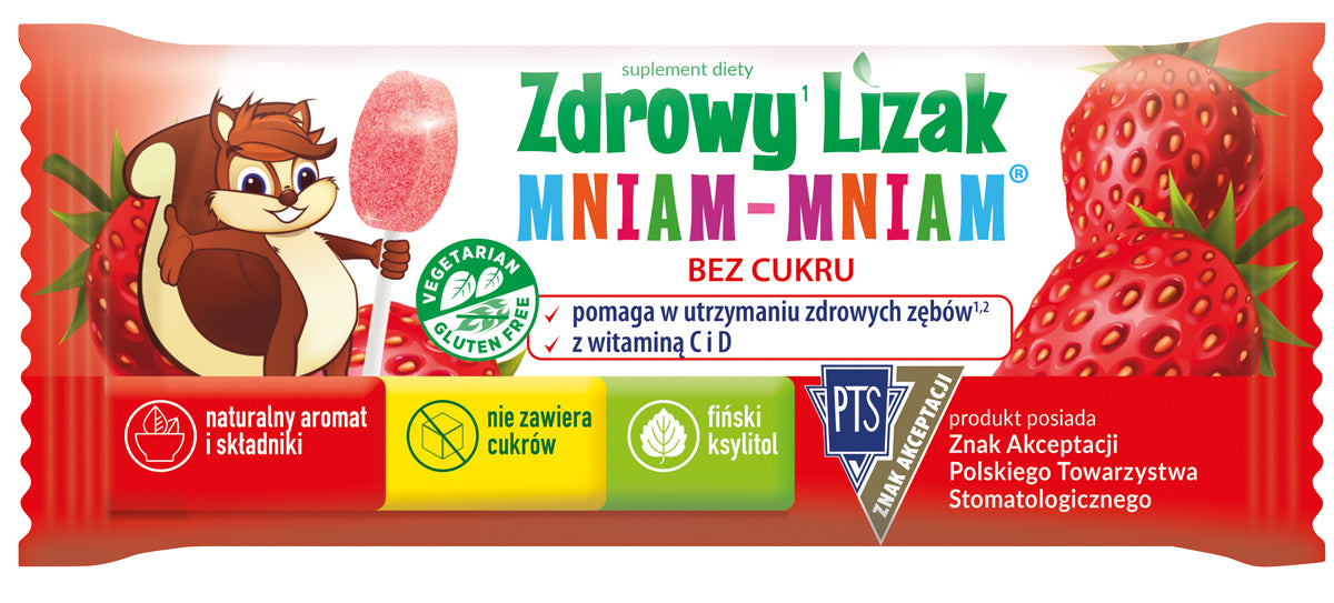 Gesunder STRAWBERRY Yum-Yum Lutscher b/c Display 40 Stück STARPHARMA