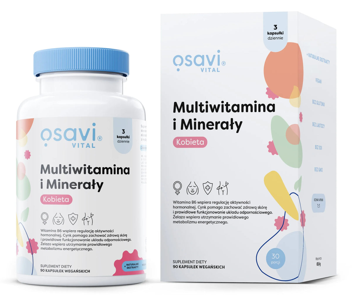 OSAVI Multivitaminas e Minerais para Mulheres (90 Cápsulas).