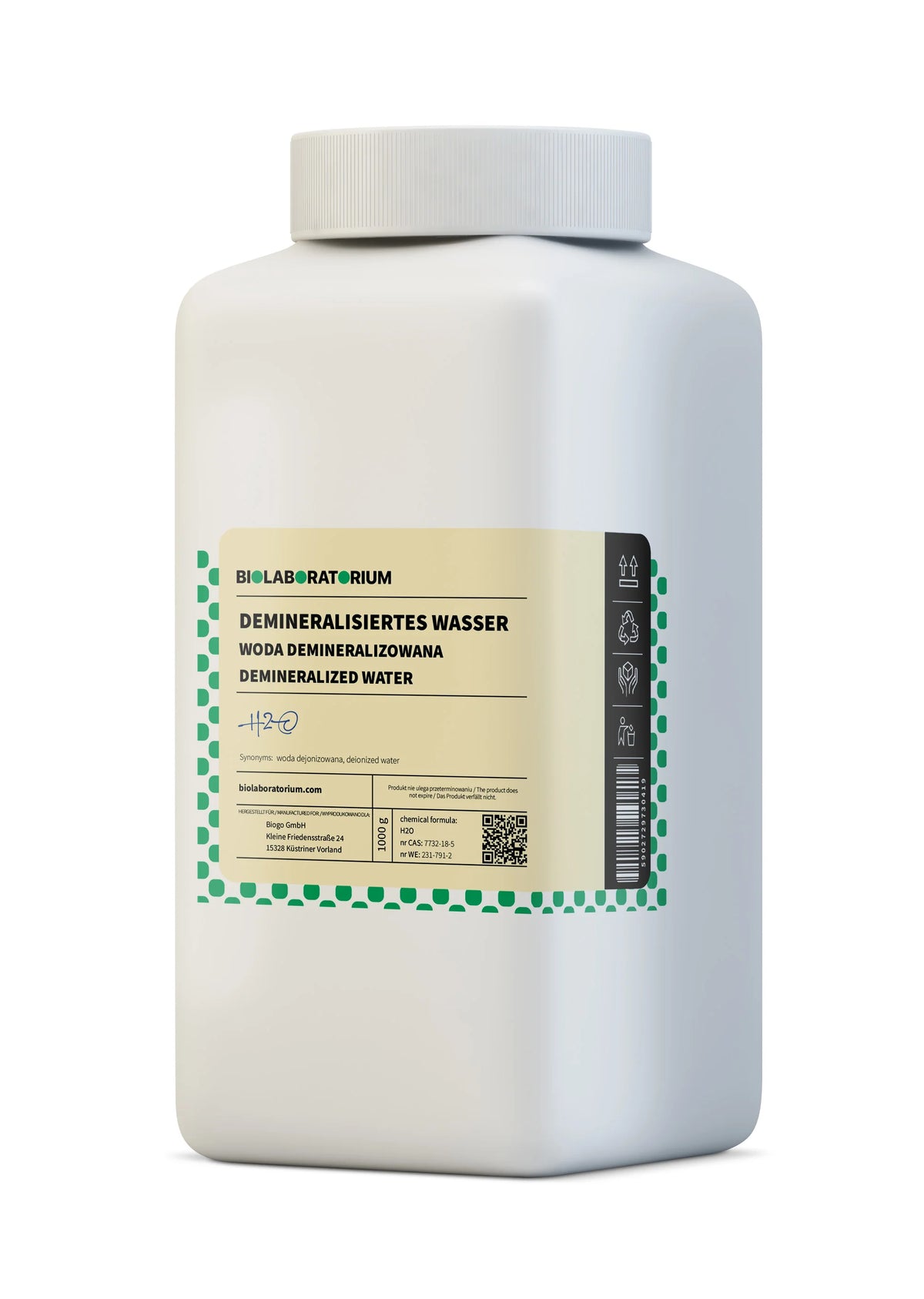 Acqua demineralizzata 1000 ml BIOLABORATORIUM