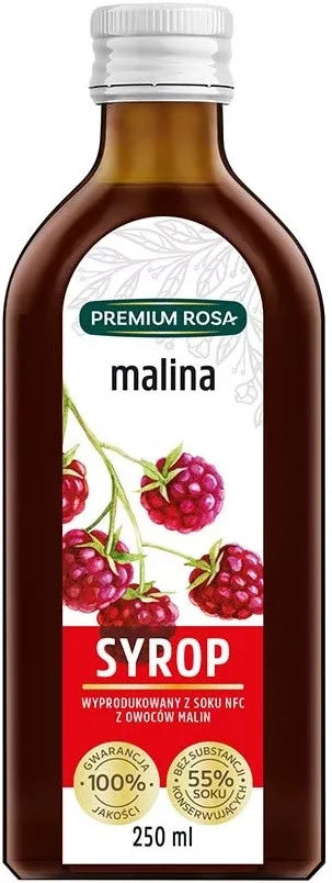 Hallonsirap 250 ml PREMIUM ROSA