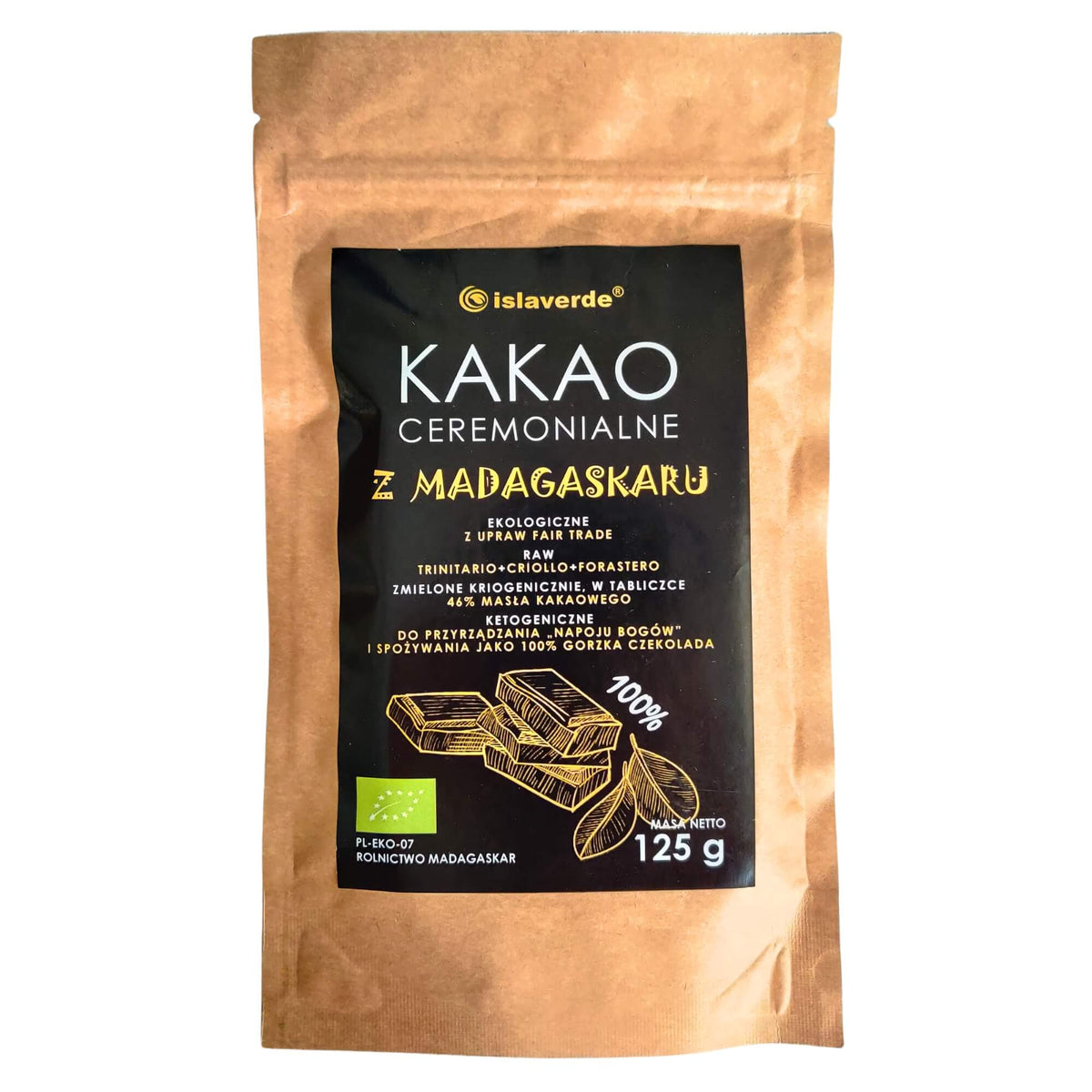CEREMONIAL COCOA TAB BIO 125 g - ISLAVERDE (SEGURA)