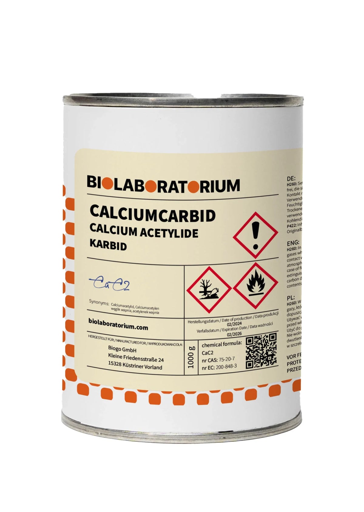 Calciumcarbid BIOLABORATORIUM 5 kg