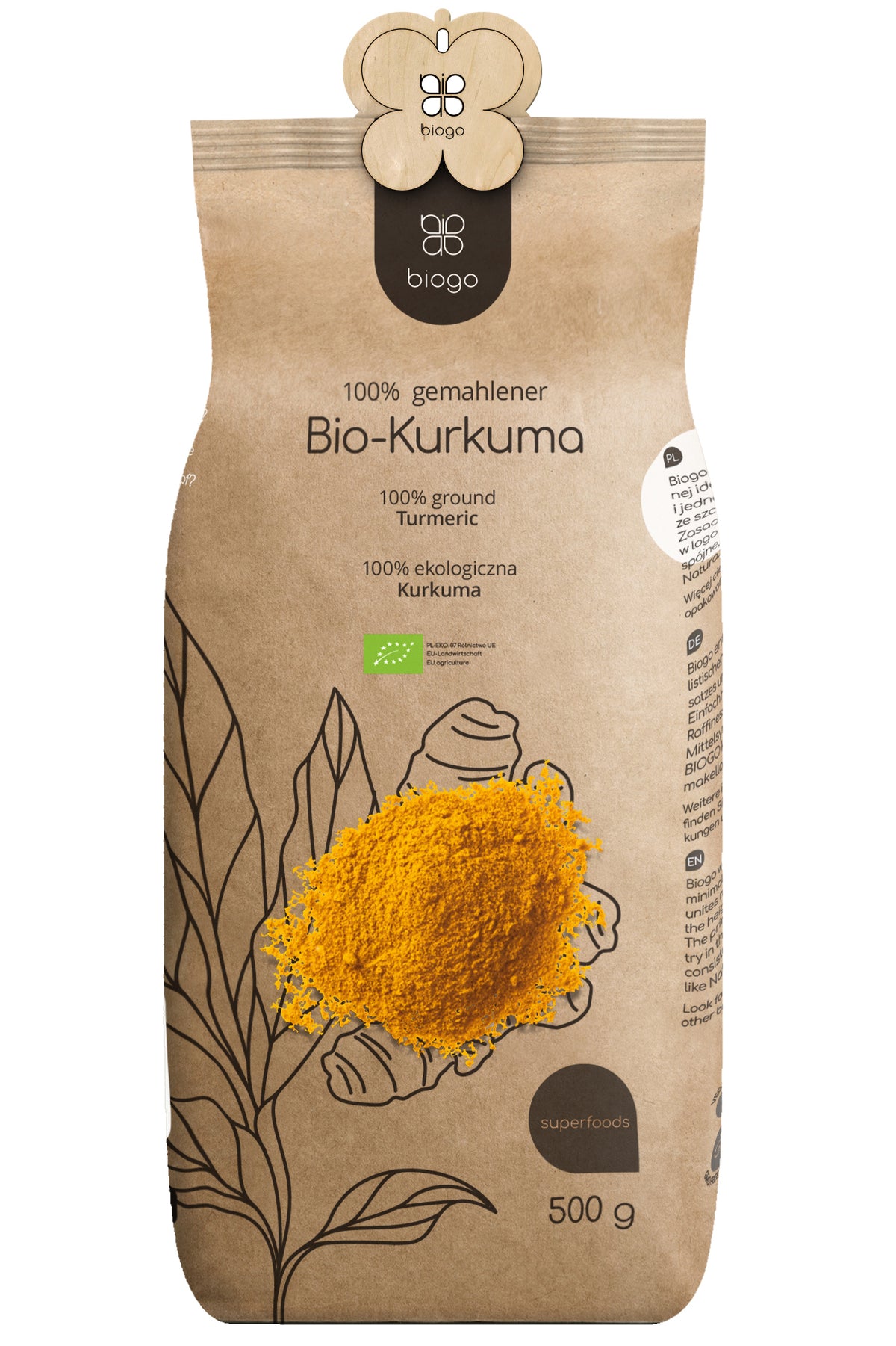 Kurkuma Organik Kisar 500 g BIOGO