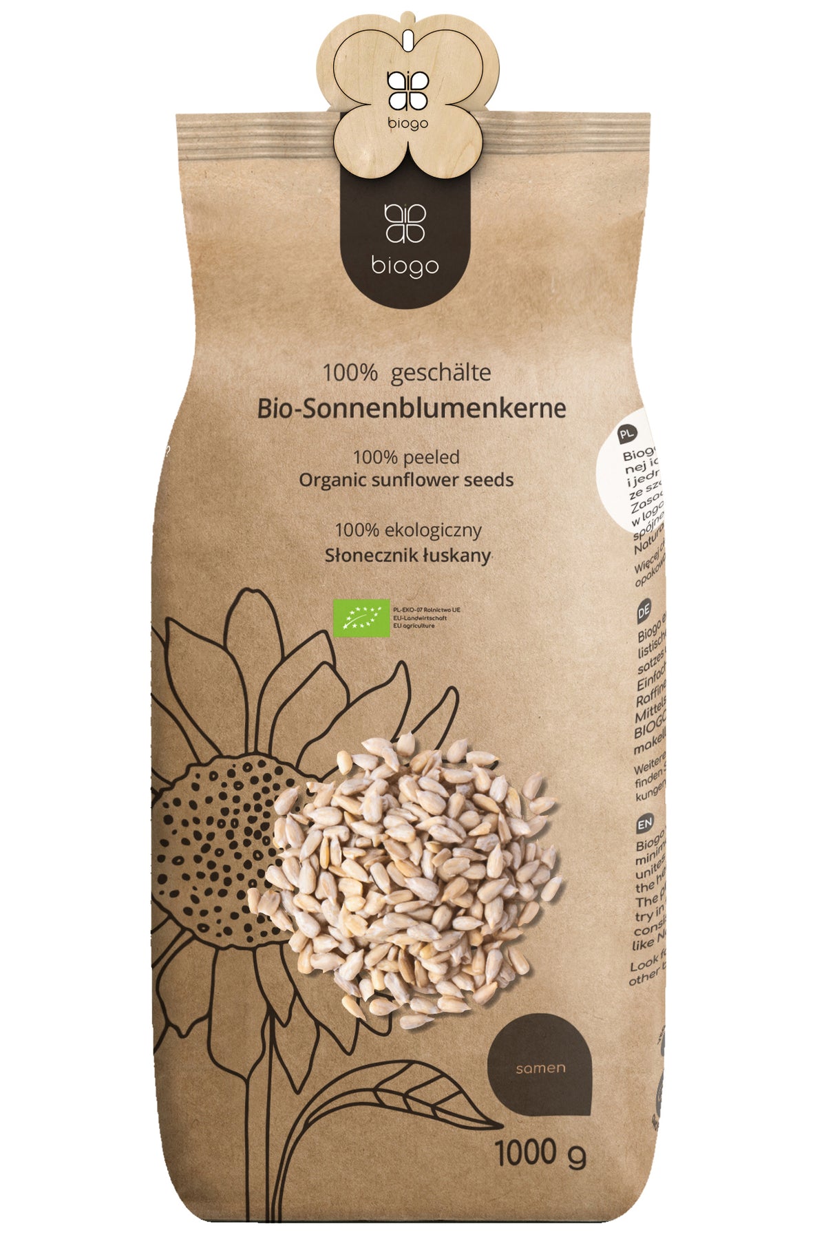 GESCHÄLTE SONNENBLUMEN BIO 1 KG BIOGO