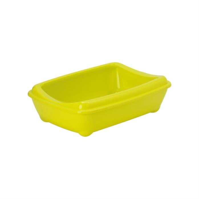 Malá oválná kočičí toaleta s rámem, zábavná barva 42x31x13cm citron [Y3600-3208 LEMON] - YARRO