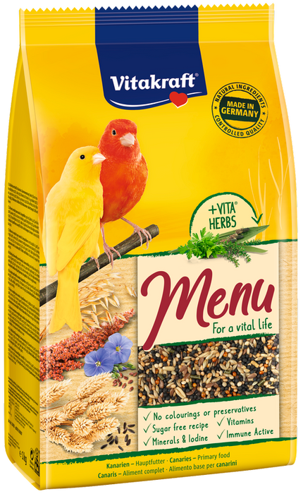 MENU VITAL 1kg + 20% Gratisfutter für Kanarienvogel - VITAKRAFT