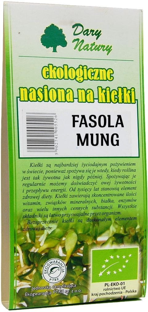 BIO semena mungo fazolí pro klíčení 50 g - DARY PŘÍRODY