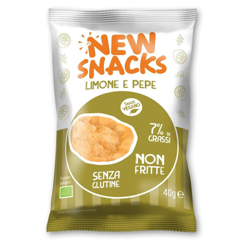 Galettes de pommes de terre saveur citron et poivre, sans gluten BIO 40 g - NEW SNACKS