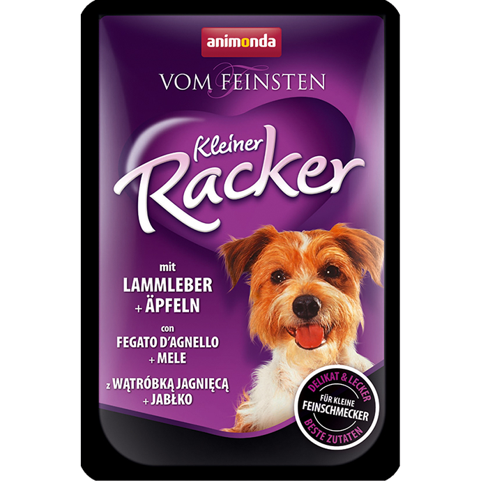 Vom Feinsten Kleiner Racker Tütchen mit Lammleber und Apfel 85 g - ANIMONDA