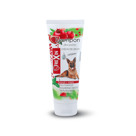 Geruchsneutralisierendes Shampoo für Hunde - Granatapfel & Minze 220 g [20769] - FREXIN