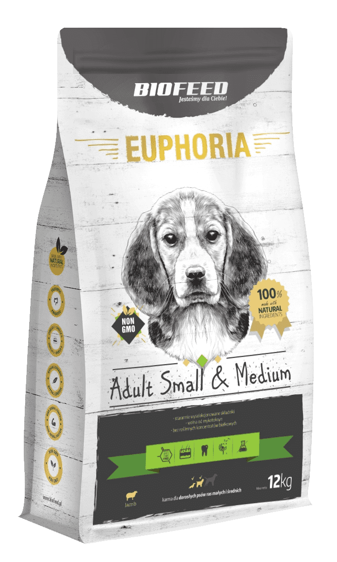 Euphoria Adult Small&Medium Breed - LAMM 12kg - BIOFEED