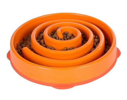 Kunststoff Slow Food Napf GROSS orange [51001] - FUN FEEDER