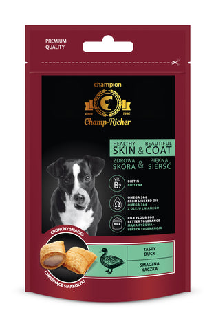 Hundesnacks für Haut und Fell mit Ente 90g - CHAMP-RICHER