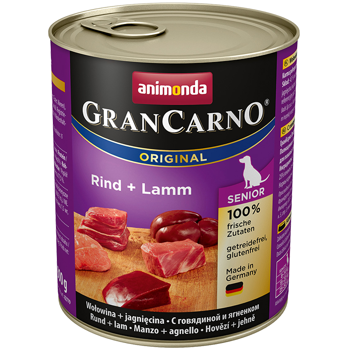 GranCarno Original Senior Dose Rindfleisch Lamm 800 g - ANIMONDA