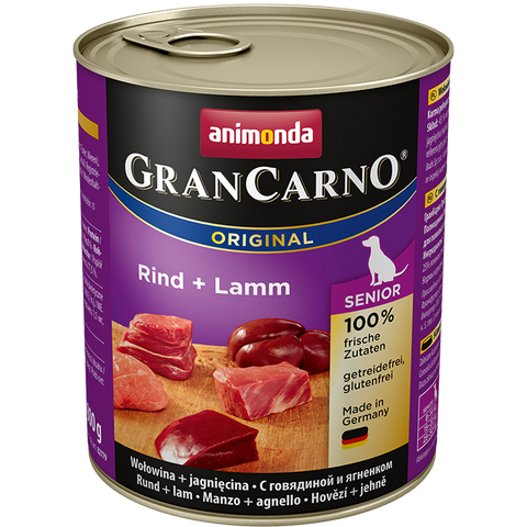 GranCarno Original Senior Dose Rindfleisch Lamm 800 g - ANIMONDA