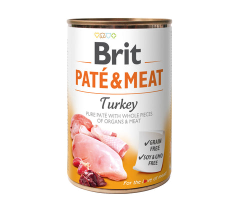 PATE & MEAT TURKEY Hundedose mit Pute 400g - BRIT