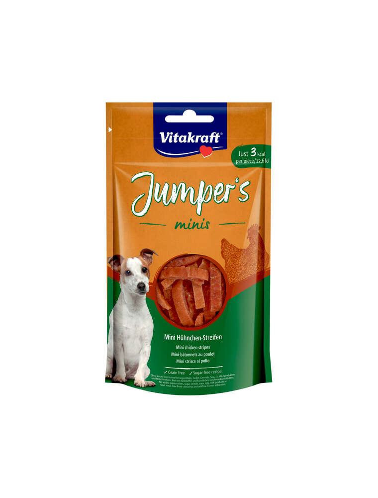 JUMPERS MINIS STRIPES Leckerli mit Huhn für Hunde 80g - VITAKRAFT