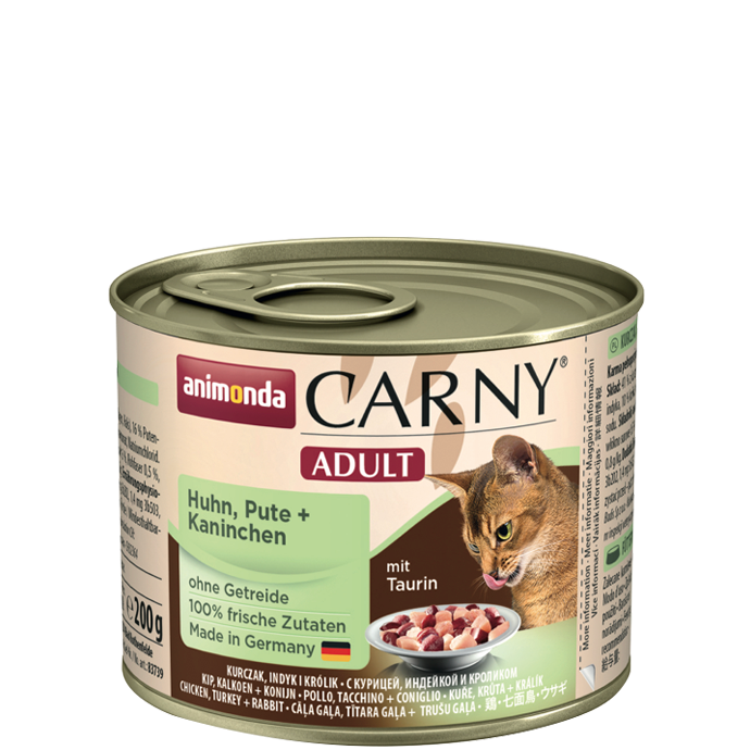 Carny Adult Dose mit Huhn, Pute und Kaninchen 200g - ANIMONDA