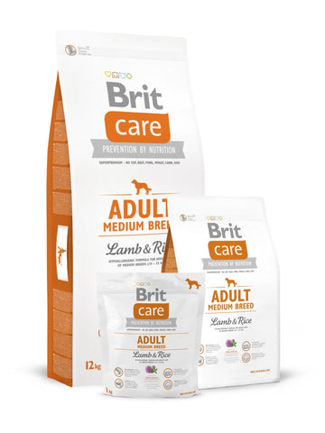 CARE ADULT MEDIUM BREED LAMM & REIS 3kg - BRIT