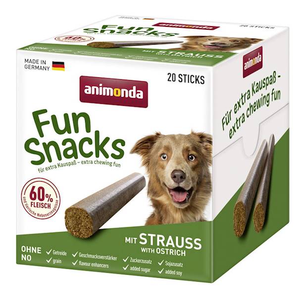 Fun Snacks Sticks mit Straußen (20 Stück) - ANIMONDA