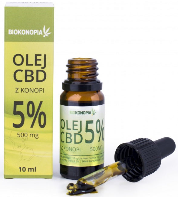 Olio di canapa CBD 5% 500mg 10ml BIOCONOPY