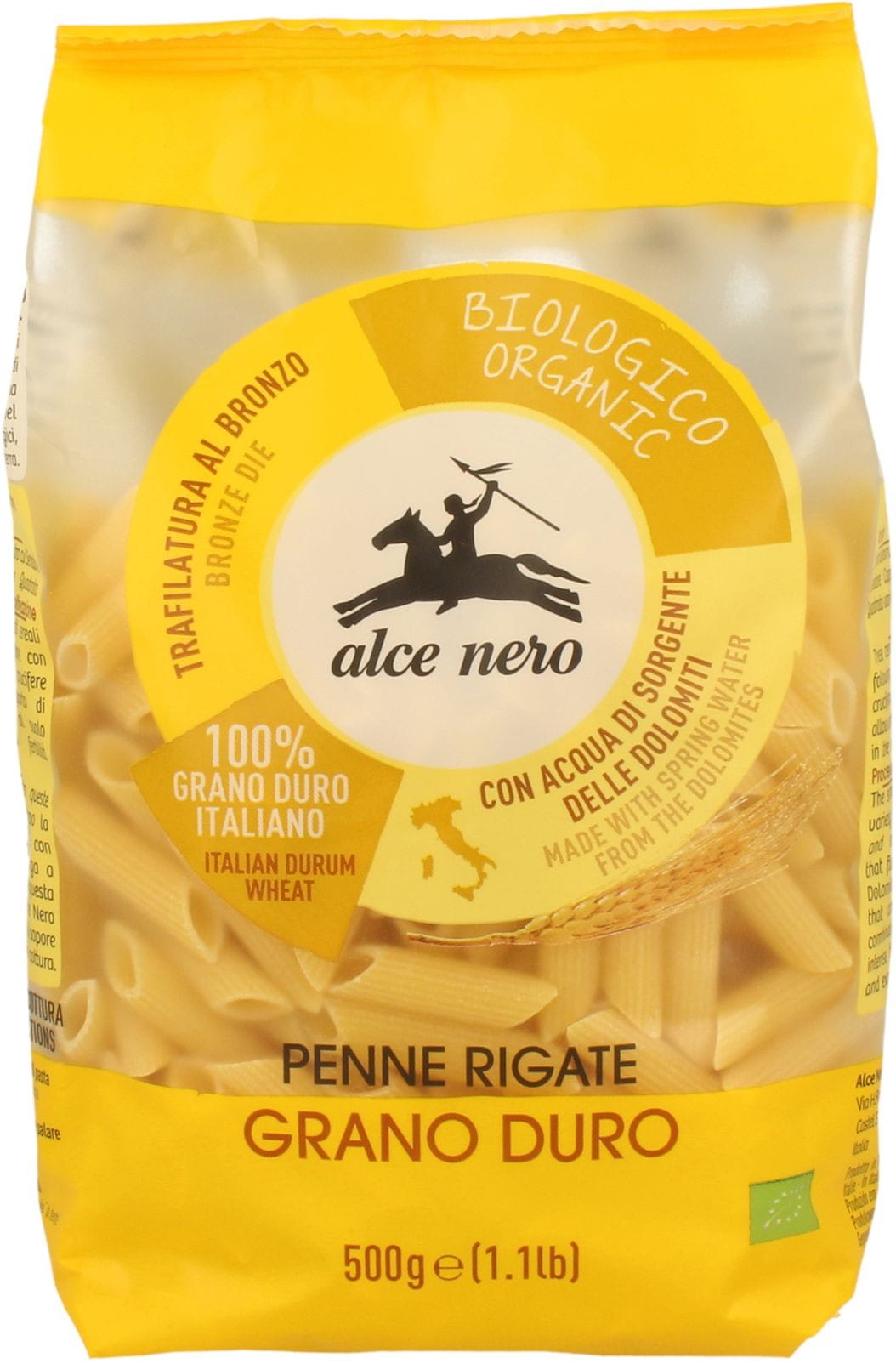 Penne (Grieß) BIO tészta 500 g - ALCE NERO