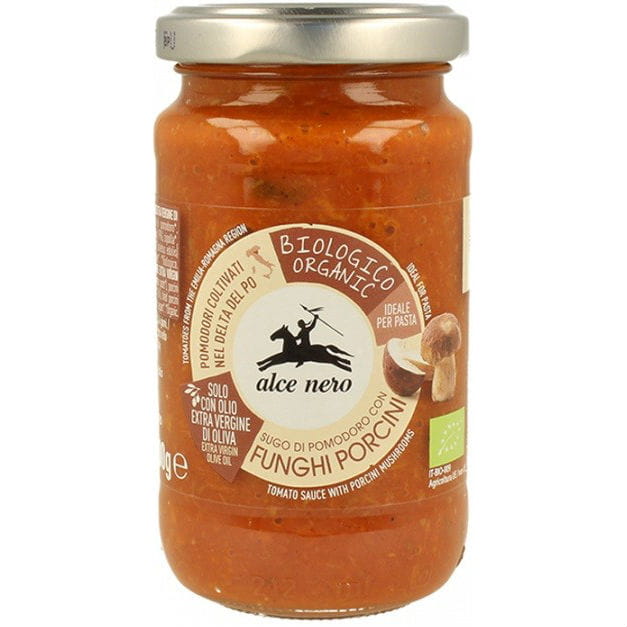 Organic tomato sauce with porcini mushrooms 200 g - ALCE NERO