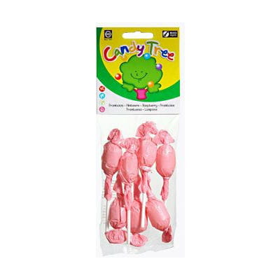 Glutenvrije ronde lolly's met frambozensmaak BIO (7 x 10 g) - CANDY TREE